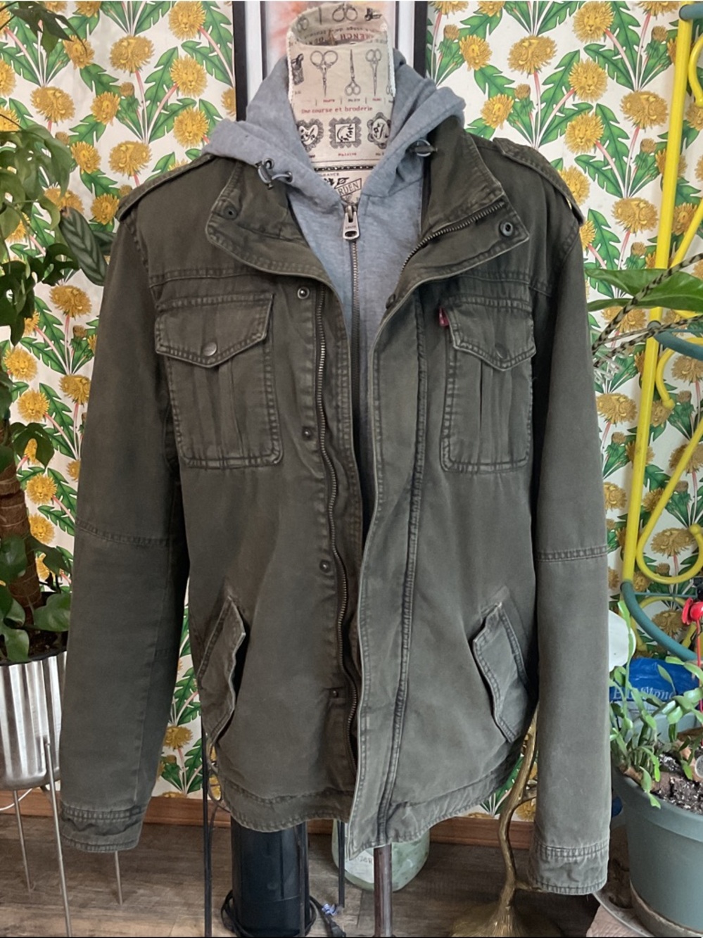Levi's Military-Style Field Jacket in Olive